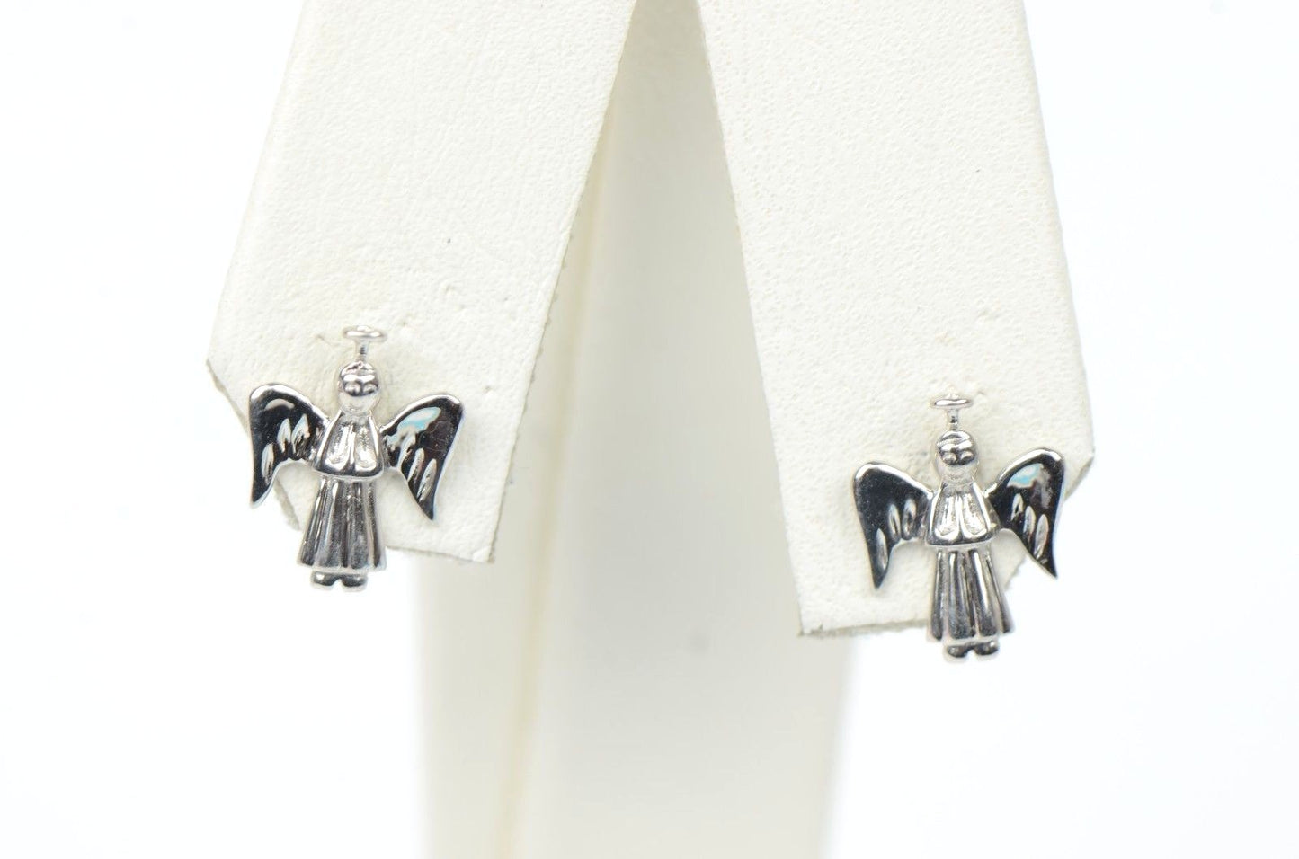 14k Yellow or White Gold Angel Stud Earrings