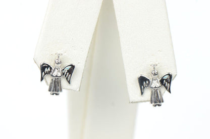 14k Yellow or White Gold Angel Stud Earrings