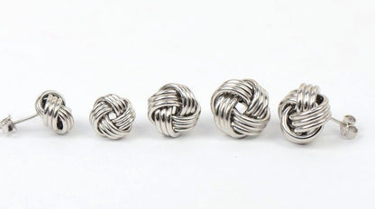love knot earrings sterling silver