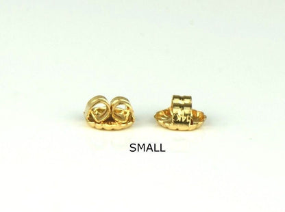 14K White or Yellow Solid Gold Earring Back Butterfly by 1,2,3,6,Pairs!!
