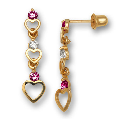 14K Yellow & White Gold Drop & Dangle Earrings for Women
