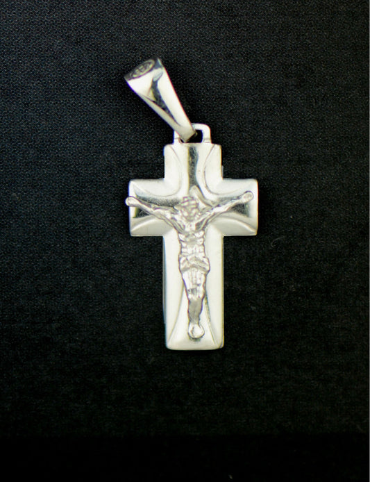Sterling Silver Jesus Christ Cross Small Pendant 925