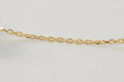 14k Yellow gold Freshwater Black Pearls by the yard 18" Necklace