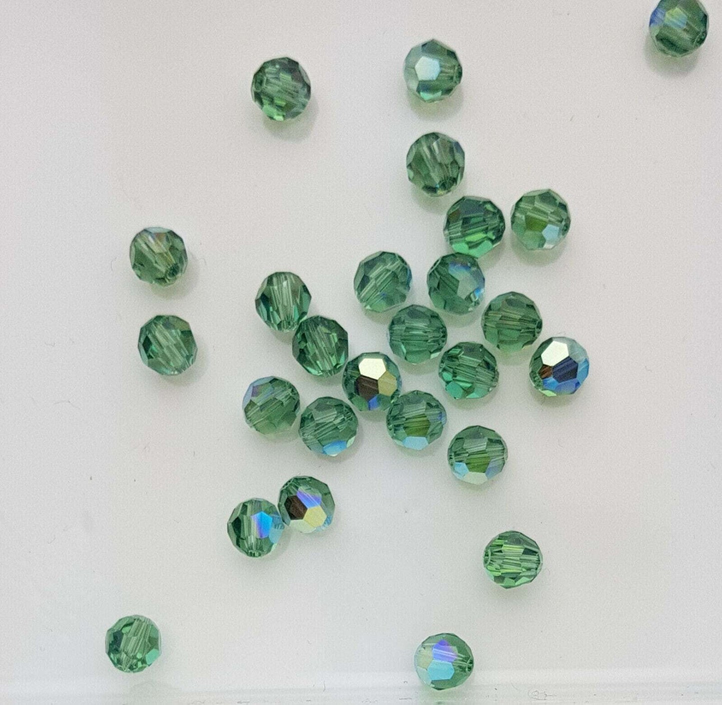 12 x Made with SWAROVSKI 5000 CRYSTAL AB 6mm Round Faceted BEAD