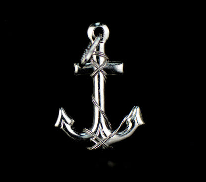 Sterling Silver Anchor Pendant 925