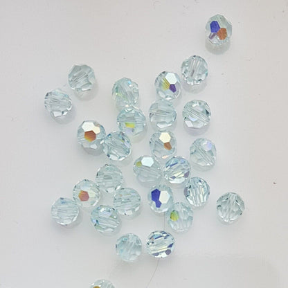 12 x SWAROVSKI 5000 CRYSTAL AB 6mm Round Faceted BEAD