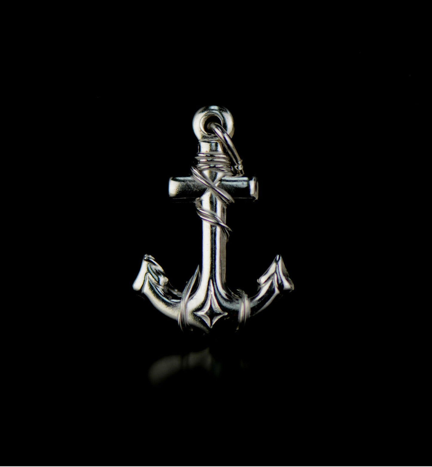 Sterling Silver Anchor Pendant 925