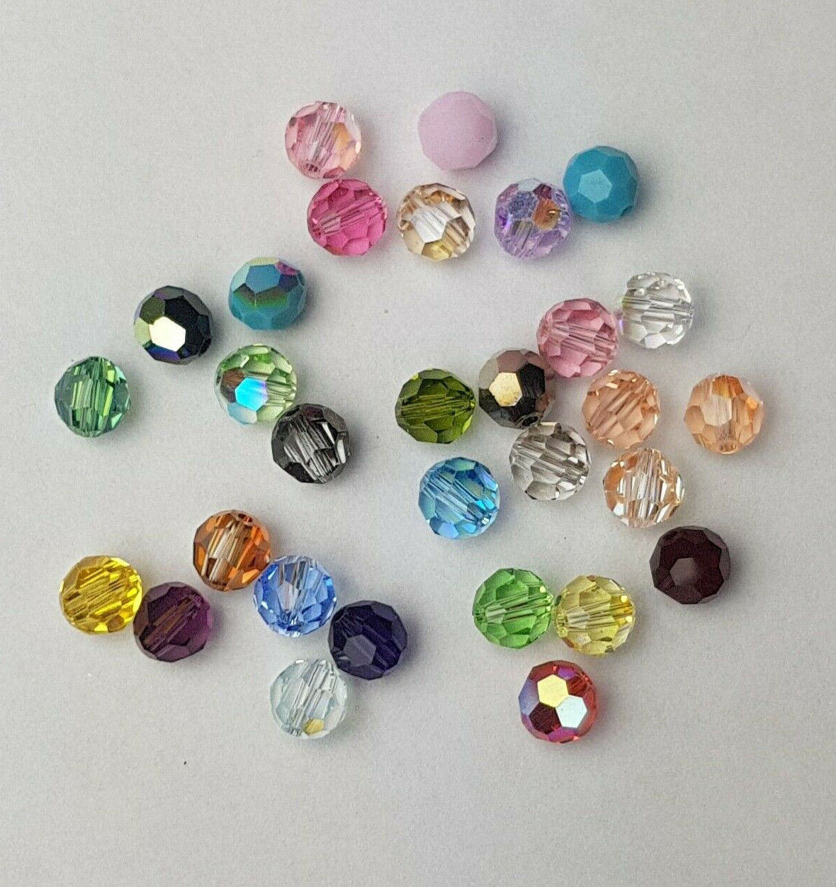 12 x SWAROVSKI 5000 CRYSTAL AB 6mm Round Faceted BEAD