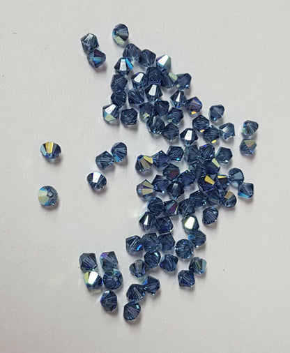 144x SWAROVSKI 5328 CRYSTAL AB 4mm BICONE XILION BEAD