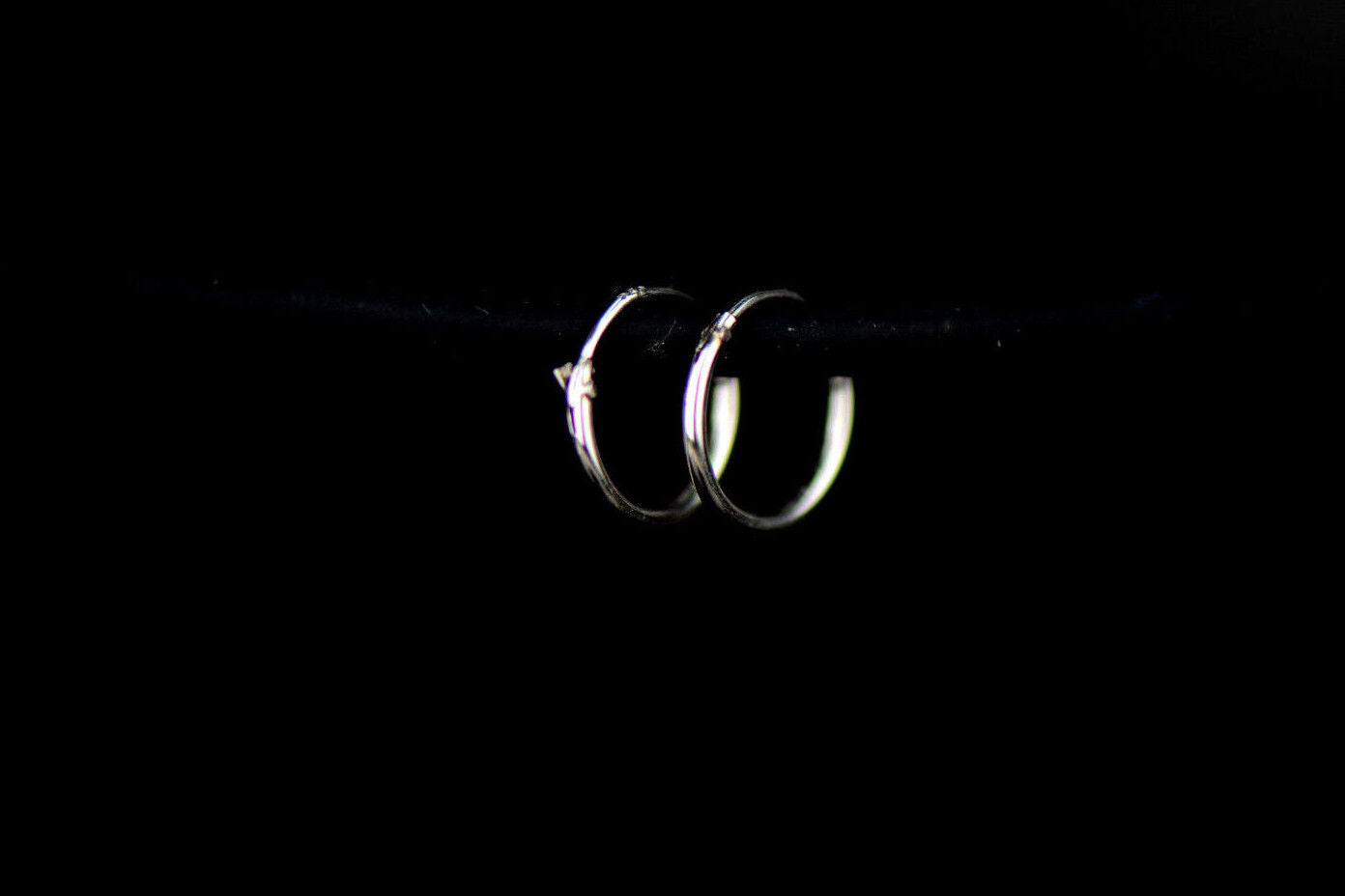 Sterling Silver Hoops  Pierced Earrings