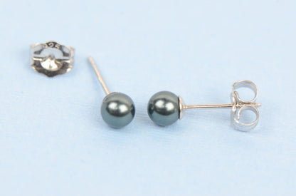 Sterling Silver 925 Stud Pearls Earrings With Swarovski handmade Pearls