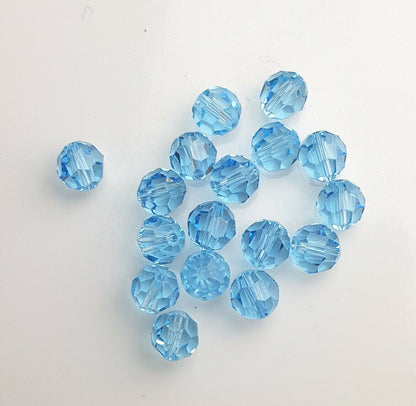 12 x SWAROVSKI 5000 CRYSTAL 7mm Round Faceted BEAD