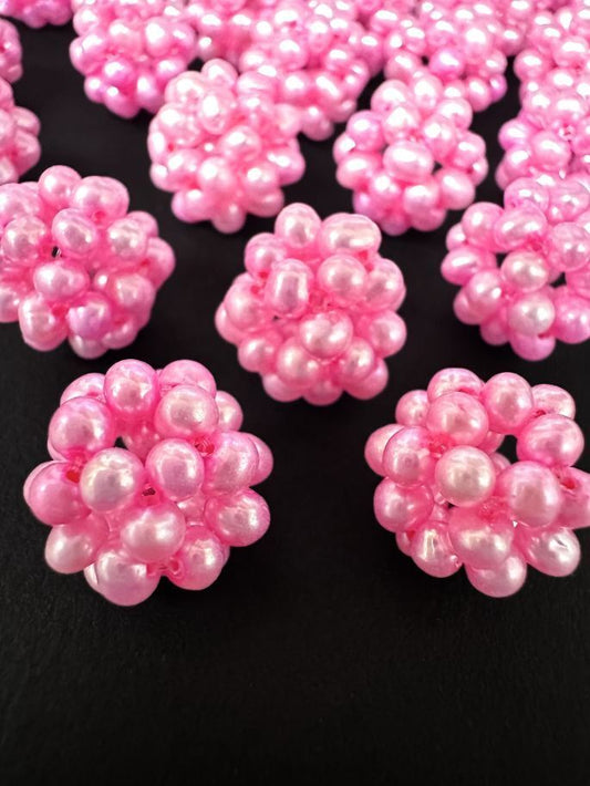 12MM Knitted Pink FW Pearl Ball