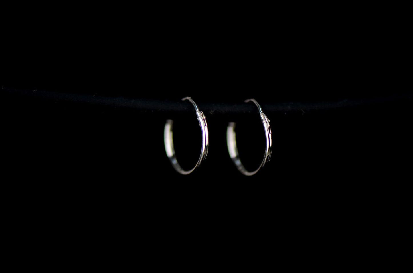 Sterling Silver Hoops  Pierced Earrings