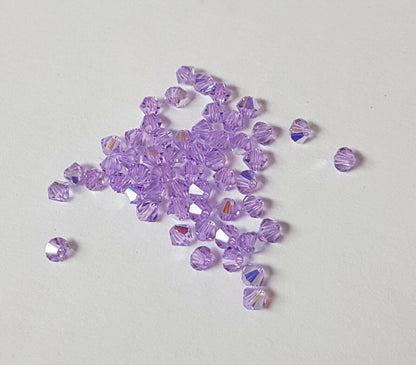 144x SWAROVSKI 5328 CRYSTAL AB 4mm BICONE XILION BEAD