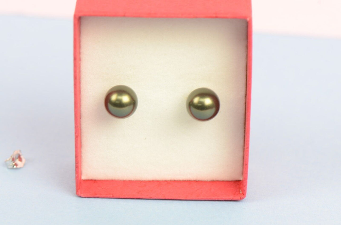 Sterling Silver 925 Stud Earrings With Swarovski Pearls handmade with push back