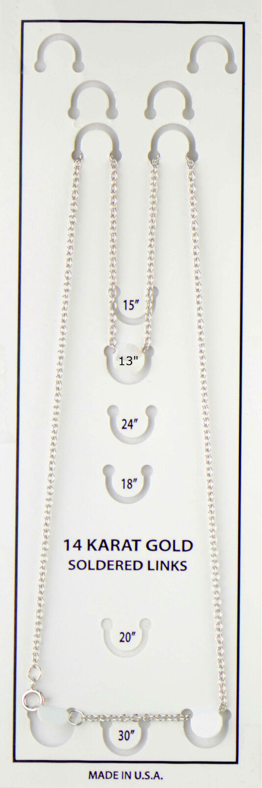 14k White Gold Diamond Cut Soldered Link Necklace (PCHW9)