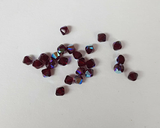 144x SWAROVSKI 5328 CRYSTAL AB 4mm BICONE XILION BEAD