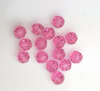 12 x SWAROVSKI 5000 CRYSTAL 7mm Round Faceted BEAD