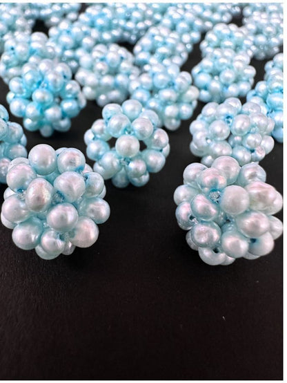 12MM Knitted Blue FW Pearl Ball