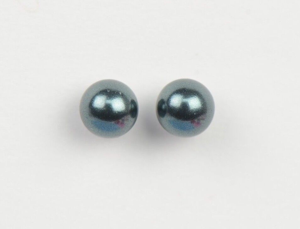 Sterling Silver 925 Stud Pearls Earrings With Swarovski handmade Pearls