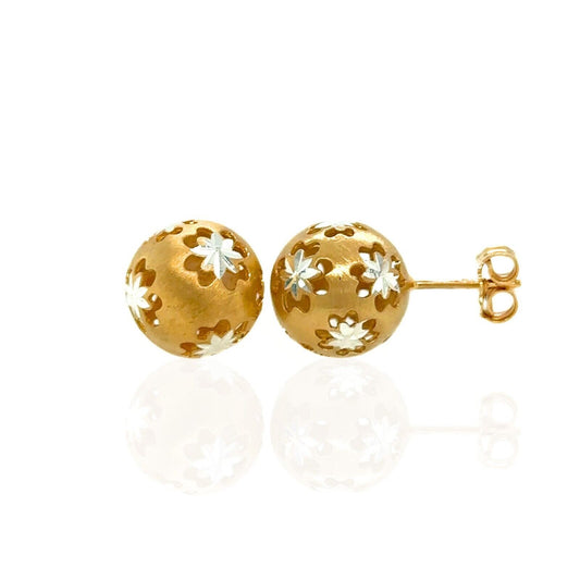 High Quality Italy 925 Sterling Silver Ball Push Back  Stud Earrings