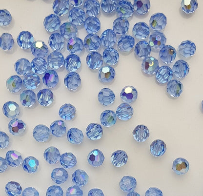 12 x SWAROVSKI 5000 CRYSTAL AB 6mm Round Faceted BEAD