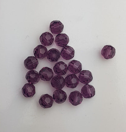 12 x SWAROVSKI 5000 CRYSTAL 7mm Round Faceted BEAD