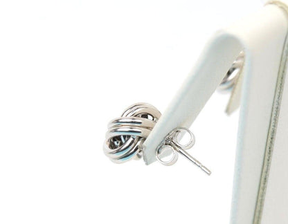 .925 Sterling Silver Twisted Love Knot Earrings