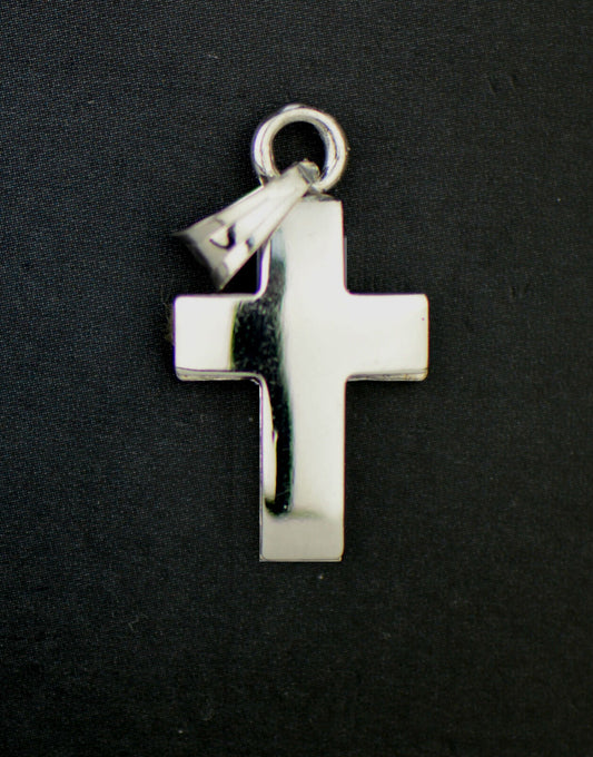 Sterling Silver Double Round Cross Pendant 925