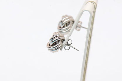 .925 Sterling Silver Twisted Love Knot Earrings