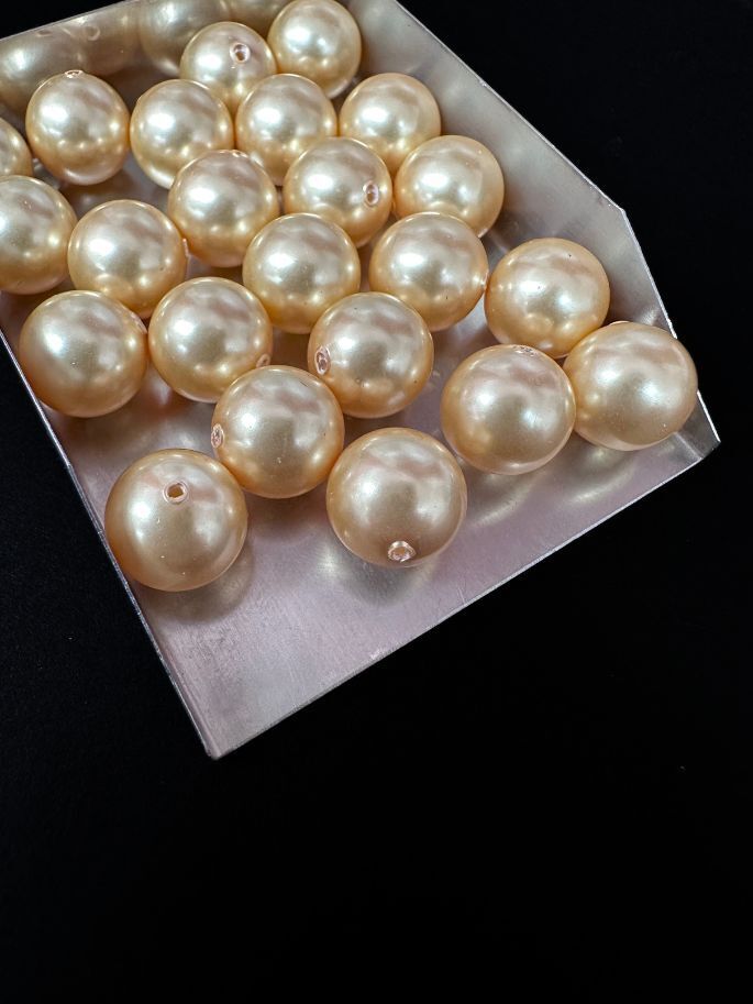 Half Drilled Round Bead Swarovski Crystal Pearls