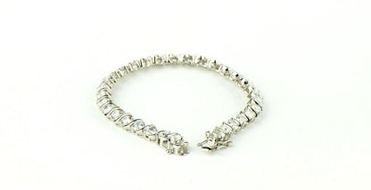 Sterling Silver CZ Tennis Bracelet AAA 5mm Round Brilliant Cubic Zirconia Gems