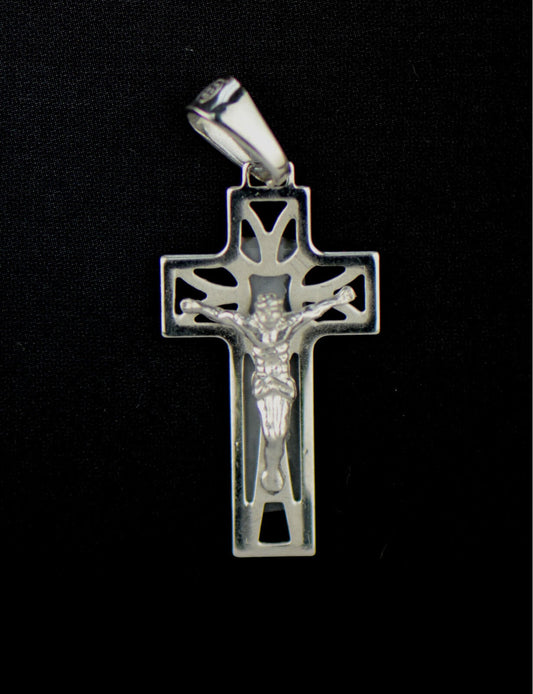 Sterling Silver Jesus Christ Cross Pendant 925