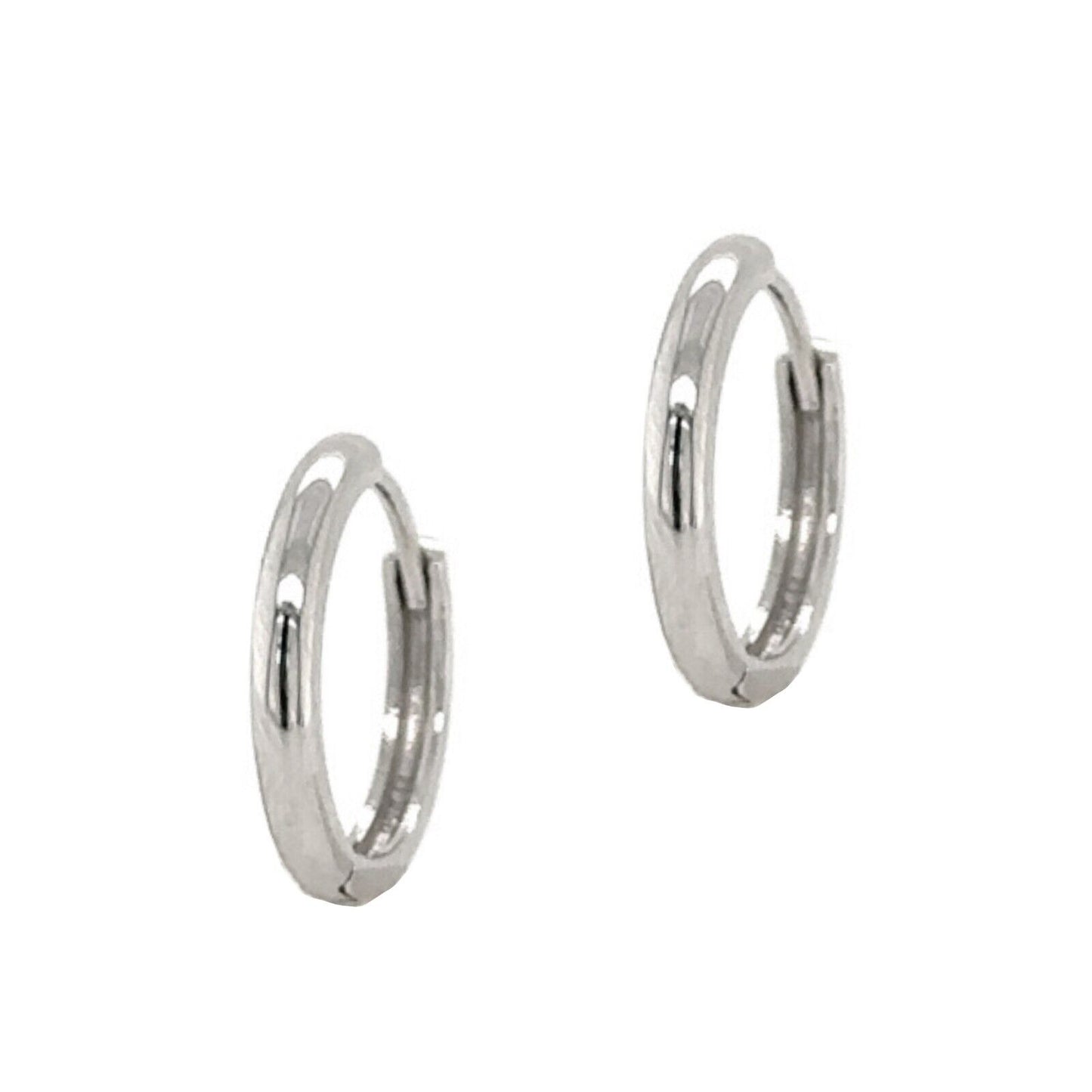 Sterling Silver 925 Round Huggies Hoop Earring