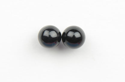 Sterling Silver 925 black Onyx Stone handmade stud earrings 4-8mm