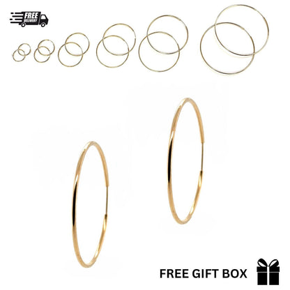 14k Goldfilled Endless Hoop Earrings