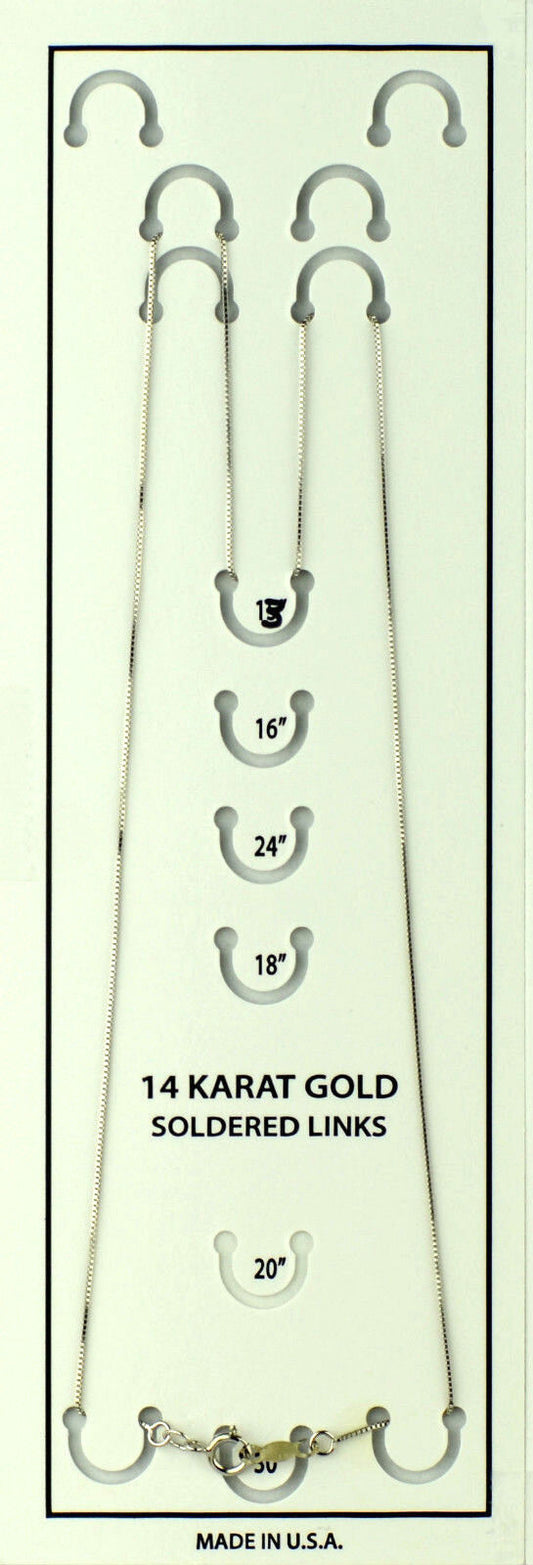 14k White Gold Soldered Gold Link Chain Necklace (PCHW4)