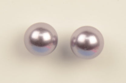 Swarovski Purple Pearls Sterling Silver 925 Stud Earrings