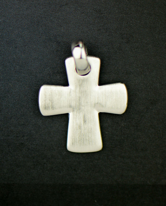 Sterling Silver Miniature Round Cross Pendant 925