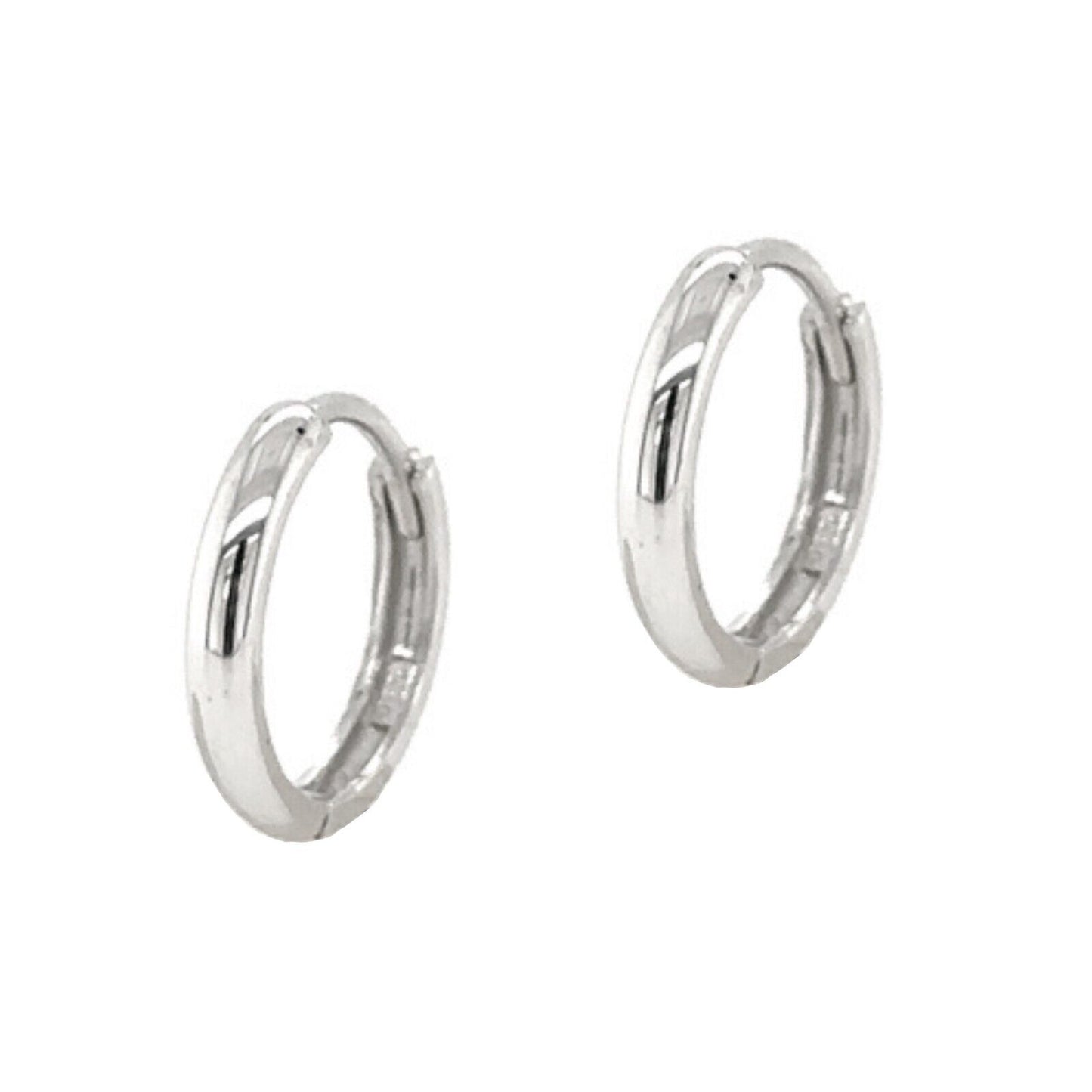 Sterling Silver 925 Round Huggies Hoop Earring