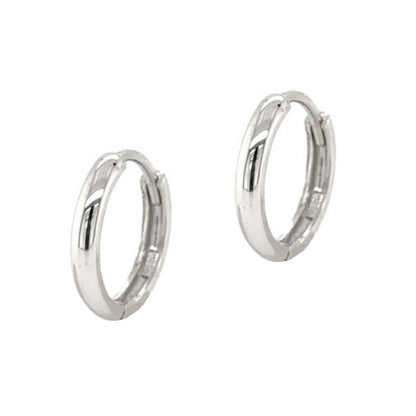 Sterling Silver 925 Round Huggies Hoop Earring