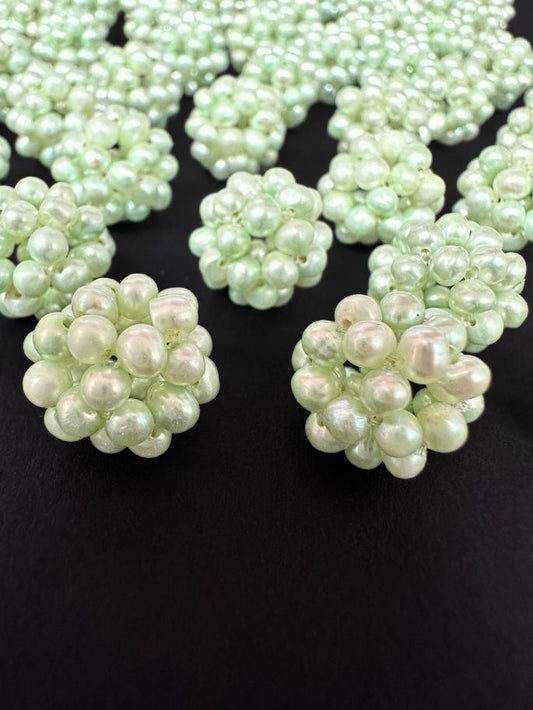 12MM Knitted Green FW Pearl Ball