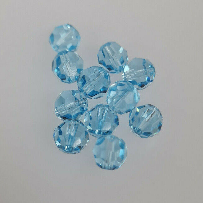 12 x SWAROVSKI 5000 CRYSTAL 7mm Round Faceted BEAD