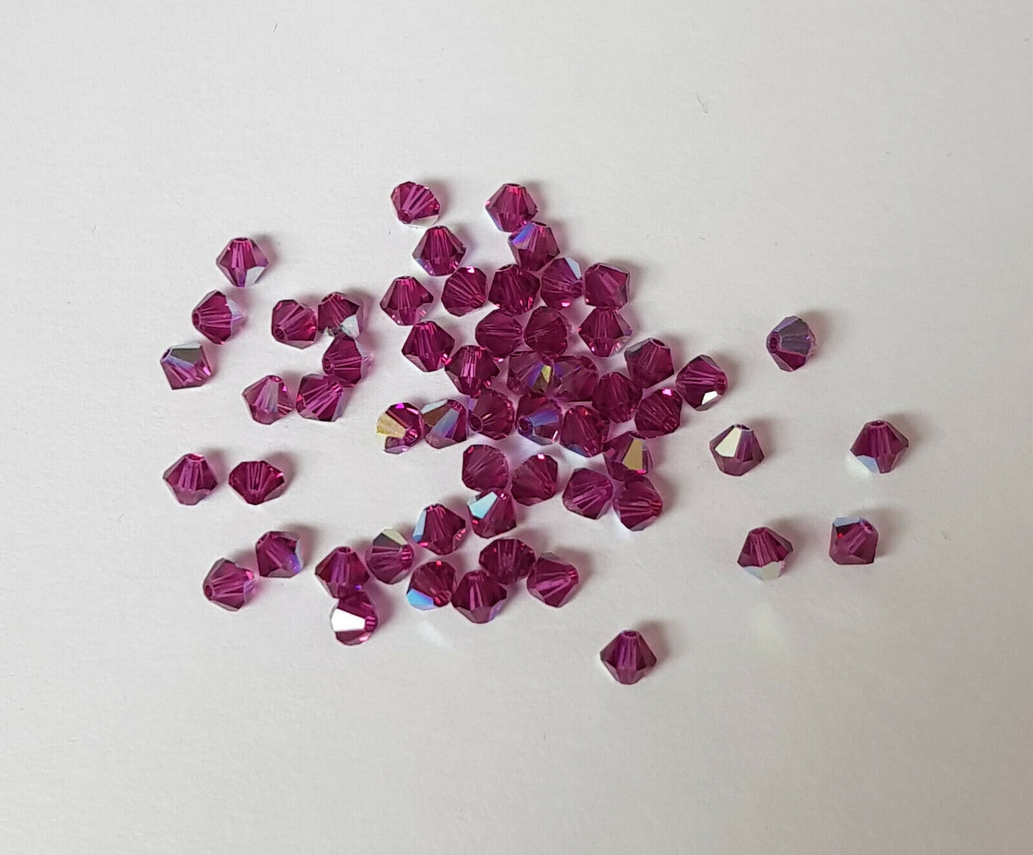 144x SWAROVSKI 5328 CRYSTAL AB 4mm BICONE XILION BEAD