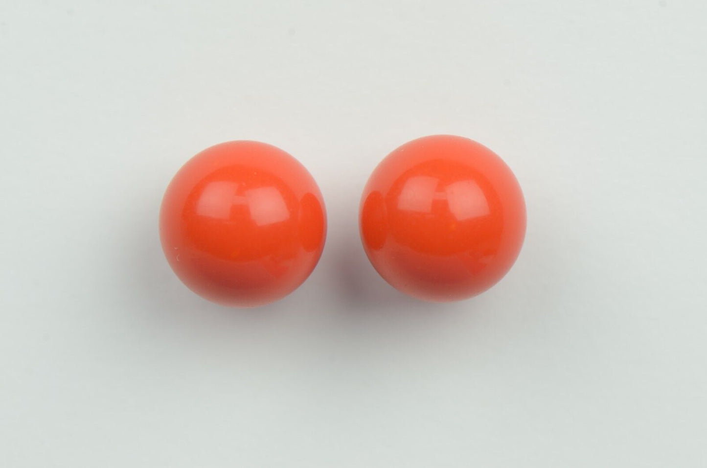 Sterling Silver 925 Red Round Coral Stud Earrings 4-10mm