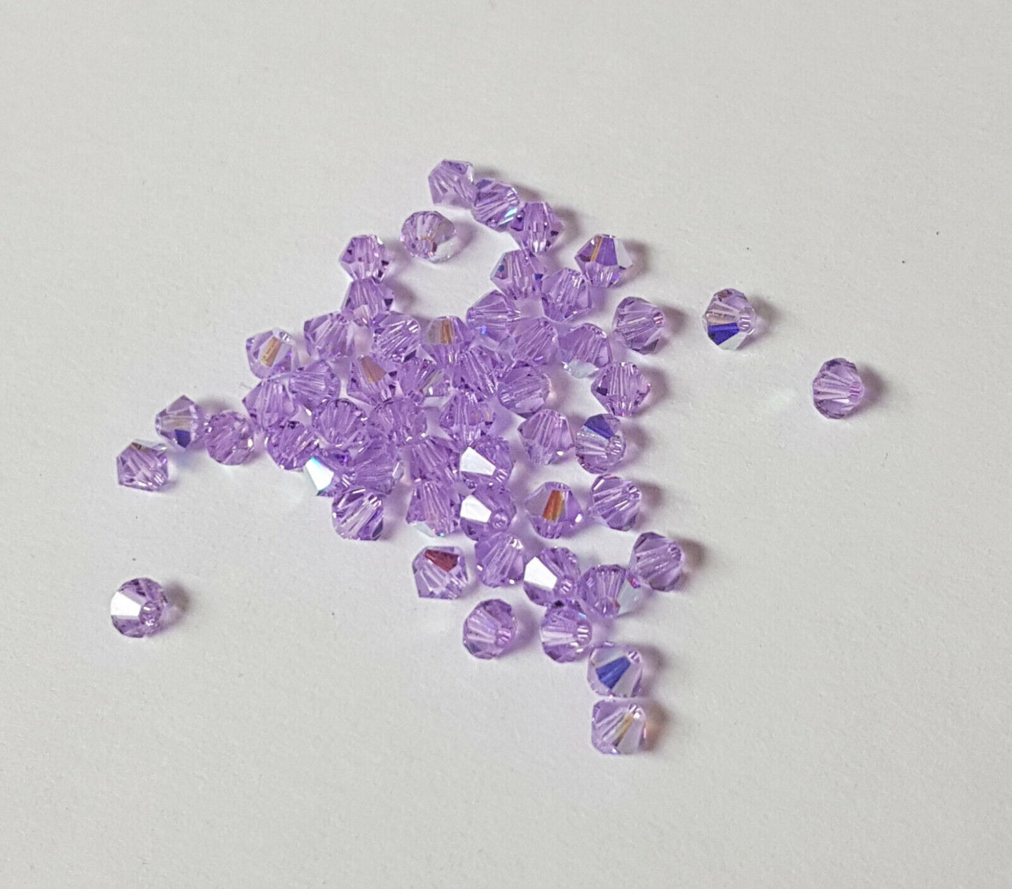 144x SWAROVSKI 5328 CRYSTAL AB 4mm BICONE XILION BEAD