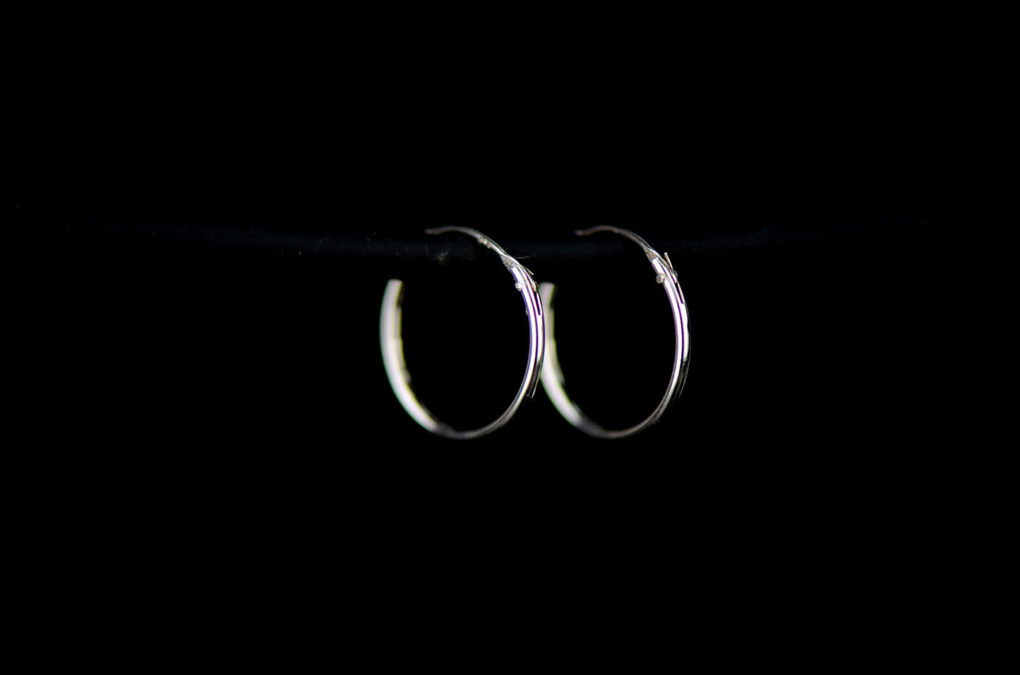 Sterling Silver Hoops  Pierced Earrings