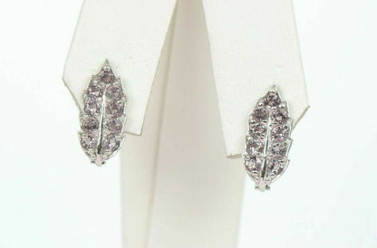 Sterling Silver 925 Birthstone Leaf Leverback Earrings