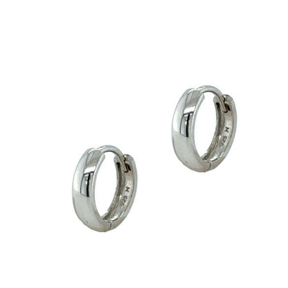 Sterling Silver 925 Round Huggies Hoop Earring